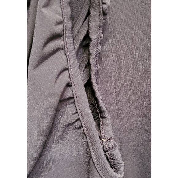 Lane Bryant Hi Low Polyester Shirt Royal Blue Blouse Plus Size 26/28 - Picture 6 of 7